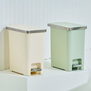 [리퍼] EKO 심플라이트 10L 페달휴지통 무소음 종량제냄새차단기저귀 쓰레기휴지통