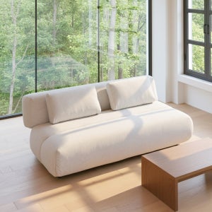 세인트블랑 누아주 갤럭시 패브릭 독립스프링 소파베드 접이식 침대 sk 스툴미포함, 연그레이, 1인용