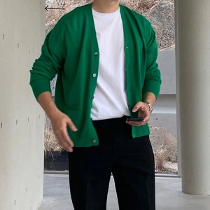 LAINE 남자가디건 오버핏 가디건