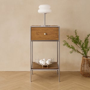 스노르 미드센추리 미니 슬림 선반 모듈 틈새 수납장