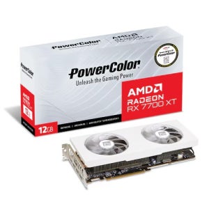 신품 파워컬러 라데온 RX 7700 XT D6 12GB 화이트 명조에디션 대원씨티에스 (AS 27년 10월)