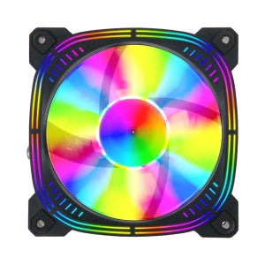 컴퓨터 120mm LED 쿨링팬 냉각팬 RGB PC 쿨러팬 공기순환 DIY 12V