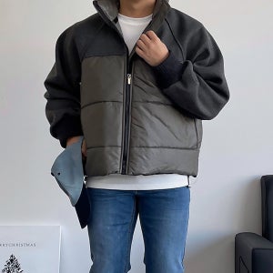 남자크롭패딩 웰론경량패딩