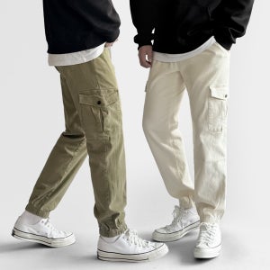 1+1 남자 밴딩 카고 면 스판 조거 팬츠 건빵 작업 바지 조커 팬츠