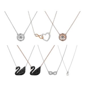 스와로브스키 백조 스완 하트 인피니티 진주 목걸이