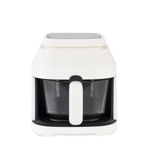 글라스 에어프라이어 5L 유리 바스켓 대용량 화이트