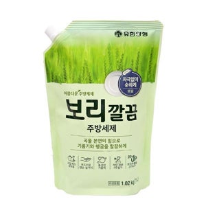 유한양행 아름다운 주방세제 보리깔끔 1L, 12개