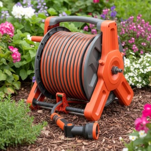 플로하우스 물 호스릴 프리미엄 자동정리 호스 세차 정원 워터릴 워터건 50m