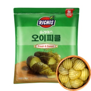 리치스 오이피클 슬라이스 파우치 3kg 대용량 업소용 - 동서