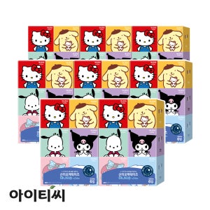 [리뉴얼] 산리오캐릭터즈 2겹 미니 미용티슈 각티슈 6입 230매, 8개