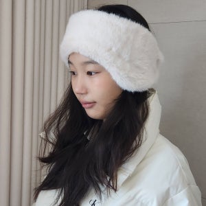 겨울 여성 밍크 털 퍼 귀도리 귀마개 방한 모자 운동 스키 골프 넥워머 귀덮개