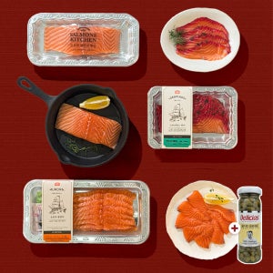 [쌜모네키친 크리스마스 연어 파티 세트] 생연어 슬라이스 그라브락스연어 생연어횟감 케이퍼