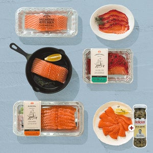 [쌜모네키친 홈파티 연어 케이퍼 세트] 생연어 슬라이스 그라브락스연어 생연어횟감 케이퍼