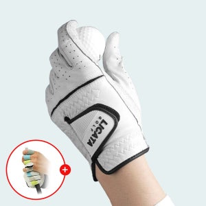 [10장 1세트]리카타 에어컴포트 프리미엄 올양피 남성 왼손 여성 양손 골프장갑+핑거밴드