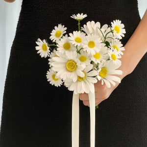 웨딩촬영 부케 브라이덜샤워 소품 조화 데이지 부케