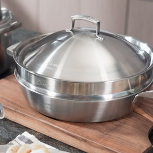 클래딘 인덕션 직화 IH 통5중 316Ti 스텐 티타니아 찜기 전골팬 28cm