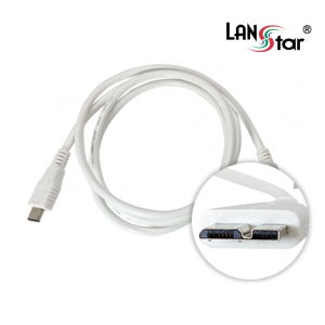 랜스타 USB 3.1 C to 마이크로B 케이블 CM MICRO BM 화이트 1M LS-U31-CM3MBM-1M