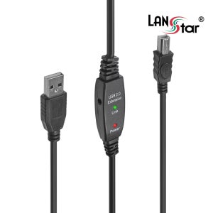 랜스타 USB2.0 A to B 리피터 케이블 10M LS-EXT210AB