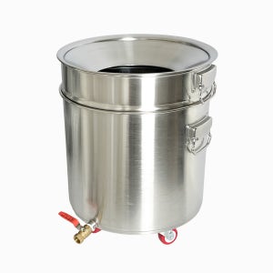 업소용 잔반통 세트 스텐 음식물쓰레기통 바퀴 이동식 대형 음식물 수거통 짬통 10호