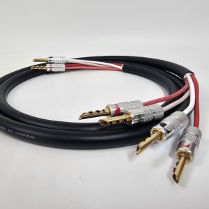 카나레4S11G 무산소동 OFC 스피커케이블 바이와이어링 바나나핀 제작(1.5m x 2개)