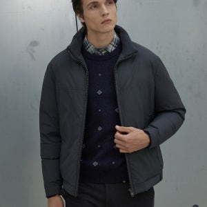 웰메이드인디안 남성 겨울 3컬러 니트에리 안퀼팅 다운점퍼_MITCL5W9101