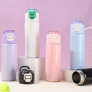 스텐316 원터치 텀블러 500ml 이중진공 보온보냉 휴대용 빨대컵