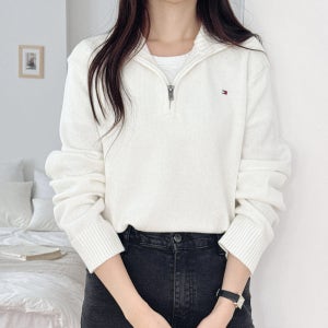 타미힐피거 보이즈 여성 쿼터집 니트 스웨터