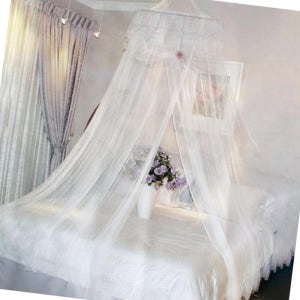 캐노피 모기장 공주 천장 케노피 럭셔리 레이스 여름 실내 천정 화이트 방충망 침대
