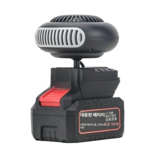 휴대용 무선 히터 차박 전용 블랙 12V 온풍기 무선온풍기 10셀 2개 1개 포함