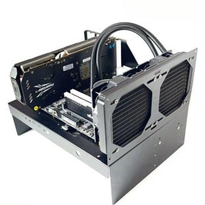 pc 케이스 오픈형 개방 미들타워 아크릴 PC 블랙 커버 본체