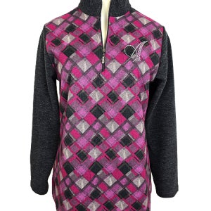 할머니겨울옷 엄마 어르신 선물 80대 국산 반집업 체크 기모 티셔츠 엄마네옷장