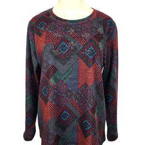 할머니옷 70대 80대 국산 라운드 꽃비즈 기모티셔츠 울 빅사이즈 엄마 겨울용