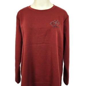 할머니옷 70대 80대 국산 라운드 비즈 긴팔티셔츠 울 스판 빅사이즈 엄마 겨울용