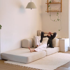 어반스튜디오 베어 1인 코너형 패브릭 모듈 압축 소파 쇼파베드