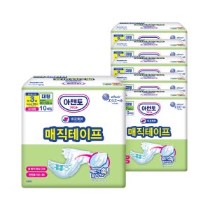 아텐토 이지케어 성인용기저귀 매직테이프 대형 10매 6팩 / 겉기저귀