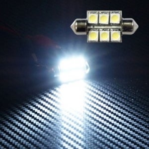 화이트LED전구 36mm타입 12V 5050 3칩 6발(국산)