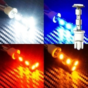 T10타입 12V-24V 5050 3칩 6발 단면(국산) LED전구