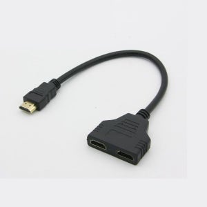 Coms HDMI 선택분배기 Y형 M 2F 블랙 모니터분배기