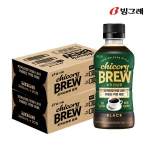 빙그레 무카페인 치커리브루 블랙 260ml, 40개