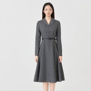 [라인어디션]클래식 벨티드 원피스 NVOPPL9900