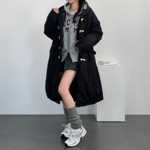 여성 웰론 롱 패딩 키작녀 하프 더블 톰보이 떡볶이 코트 겨울아우터