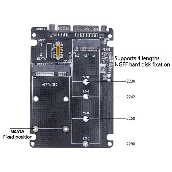 1개 하드 디스크 어댑터 2.5인치 SATA 60Gbps M2 NGFF SSD
