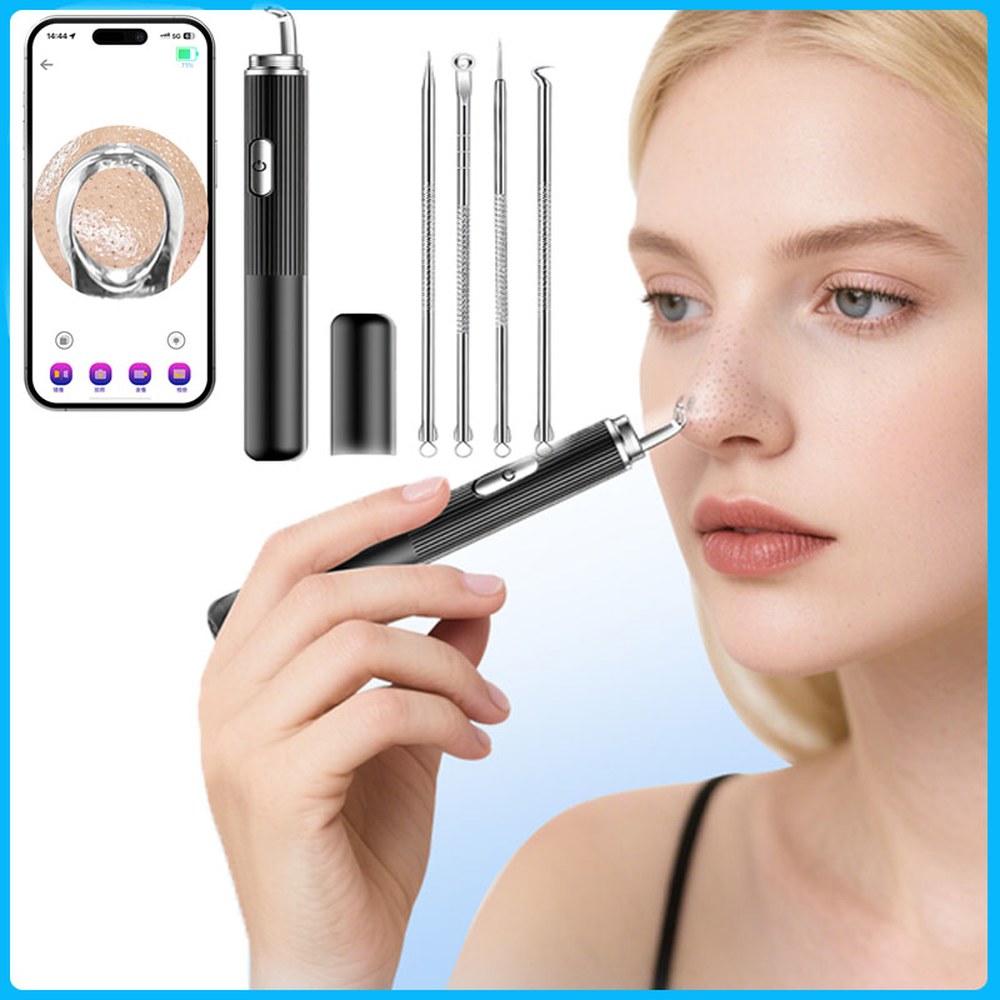 비주얼 블랙 리무버 1296P HD 카메라 모공 전기 <b>클린 케어</b> 세트 클리닝 페이스 Bla