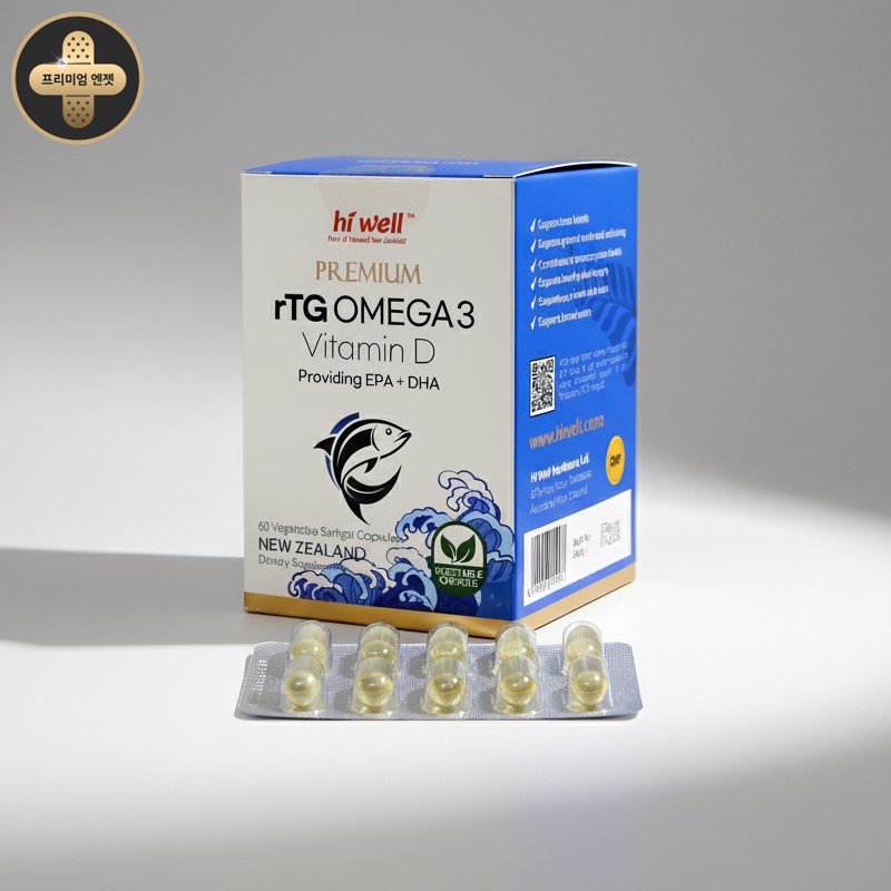 하이웰 PREMIUM rTG OMEGA3 Vitamin D 알티지 오메가3 비타민D (프리미엄 알티지 오메가3)