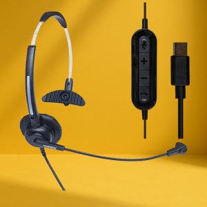 FreeMate DH-011T 콜센터 헤드셋 스마트폰 C타입 통화버튼 음소거 볼륨조절