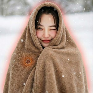 포그미 온열 망토 발열 담요 전기 무릎 USB 담요 전기 망토