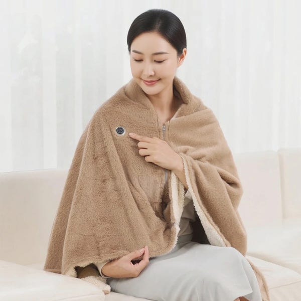 덮는전기담요 발열 온열 열선 보조배터리 USB 전기 무릎 담요 망토