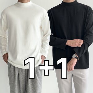 [1+1] 남자 반목티 남성 긴팔 티셔츠 간절기 겨울 폴라티