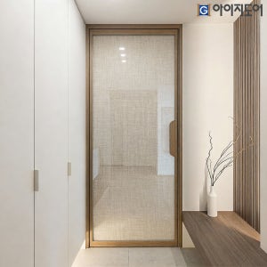 패브릭 접합유리 중문 스윙도어 아파트 현관중문 싱글 1짝 여닫이