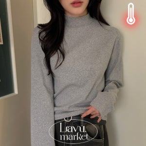 보풀걱정NO! 퀄리티 좋은 반목 폴라티 해브 부드러운 면 스판 루즈핏 반목 폴라티 4color